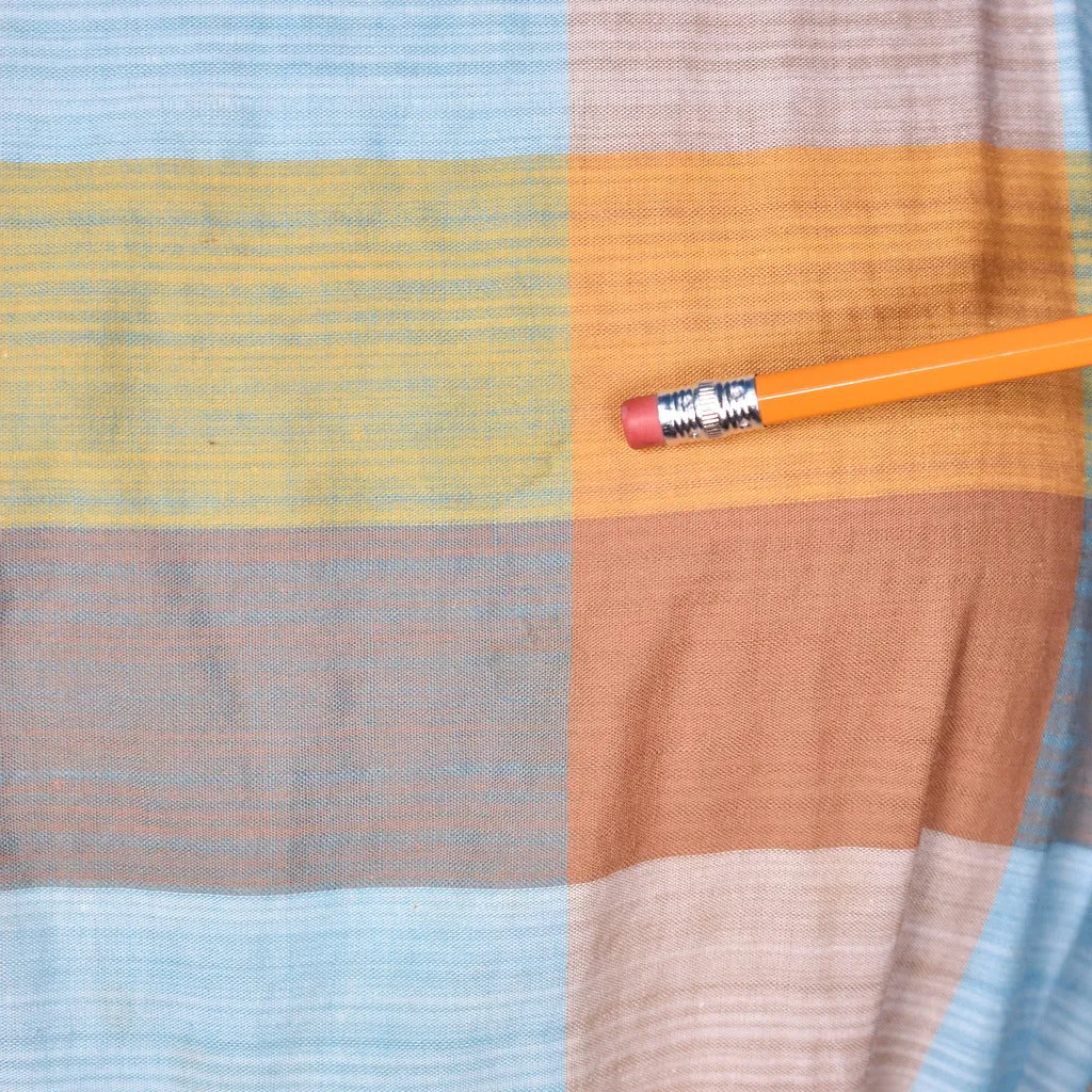 1950s Brown Madras Vintage Swing Dress