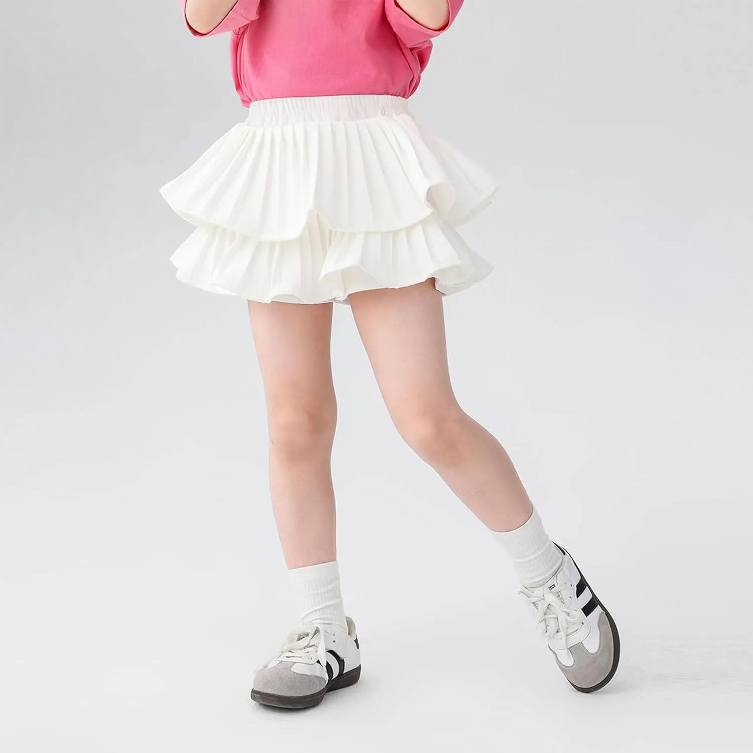 2 Pack Girls Ruffle Skirt Girls' Skirts & Skorts Black Ruffle Skirt Girls Skorts Ruffle Skirt