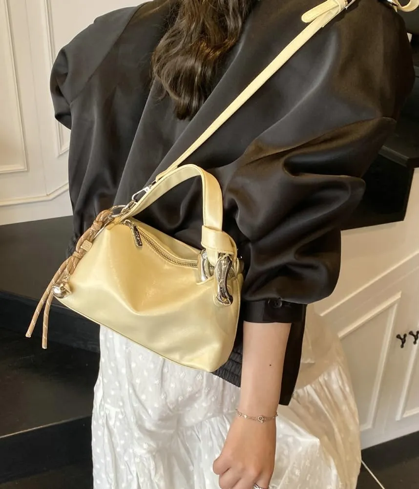 2025 Trendy Tote Bag Small Crossbody Handbag for Women Soft Leather Hobo Shoulder Bag Slouchy Top Handle Handbag Satchel