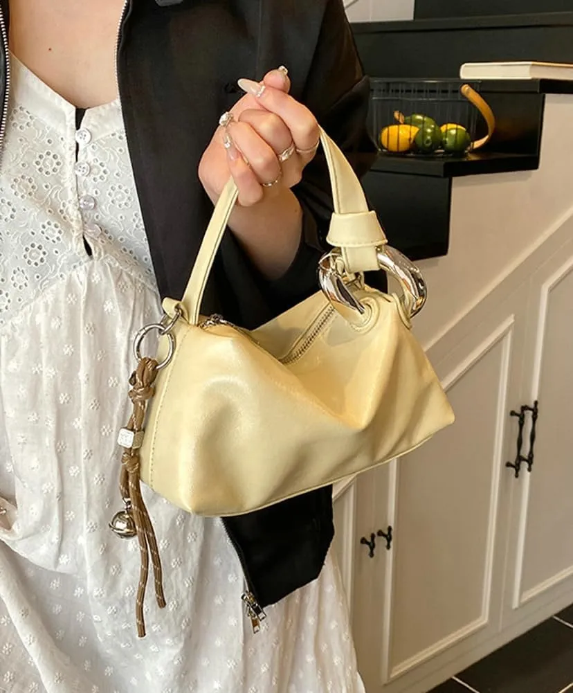 2025 Trendy Tote Bag Small Crossbody Handbag for Women Soft Leather Hobo Shoulder Bag Slouchy Top Handle Handbag Satchel