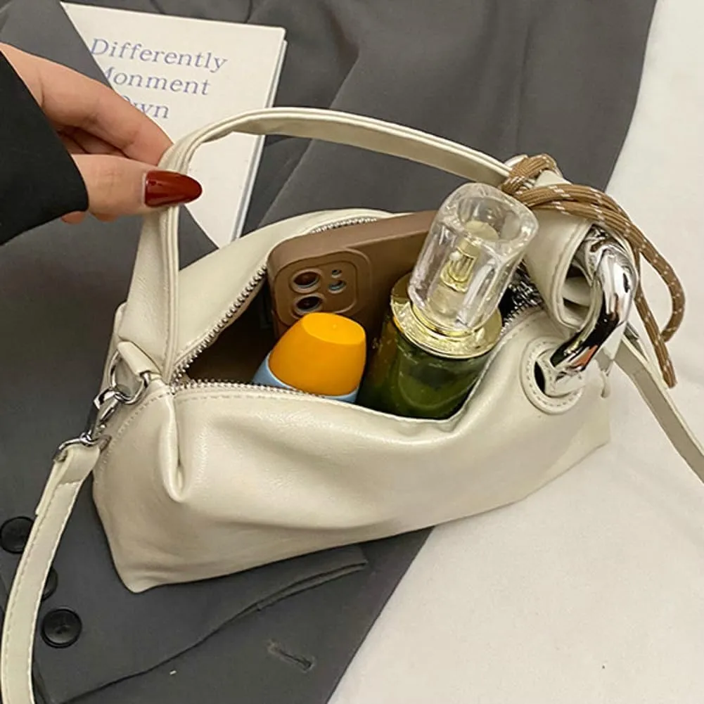 2025 Trendy Tote Bag Small Crossbody Handbag for Women Soft Leather Hobo Shoulder Bag Slouchy Top Handle Handbag Satchel