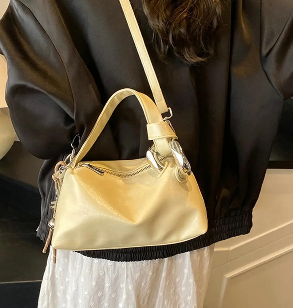 2025 Trendy Tote Bag Small Crossbody Handbag for Women Soft Leather Hobo Shoulder Bag Slouchy Top Handle Handbag Satchel