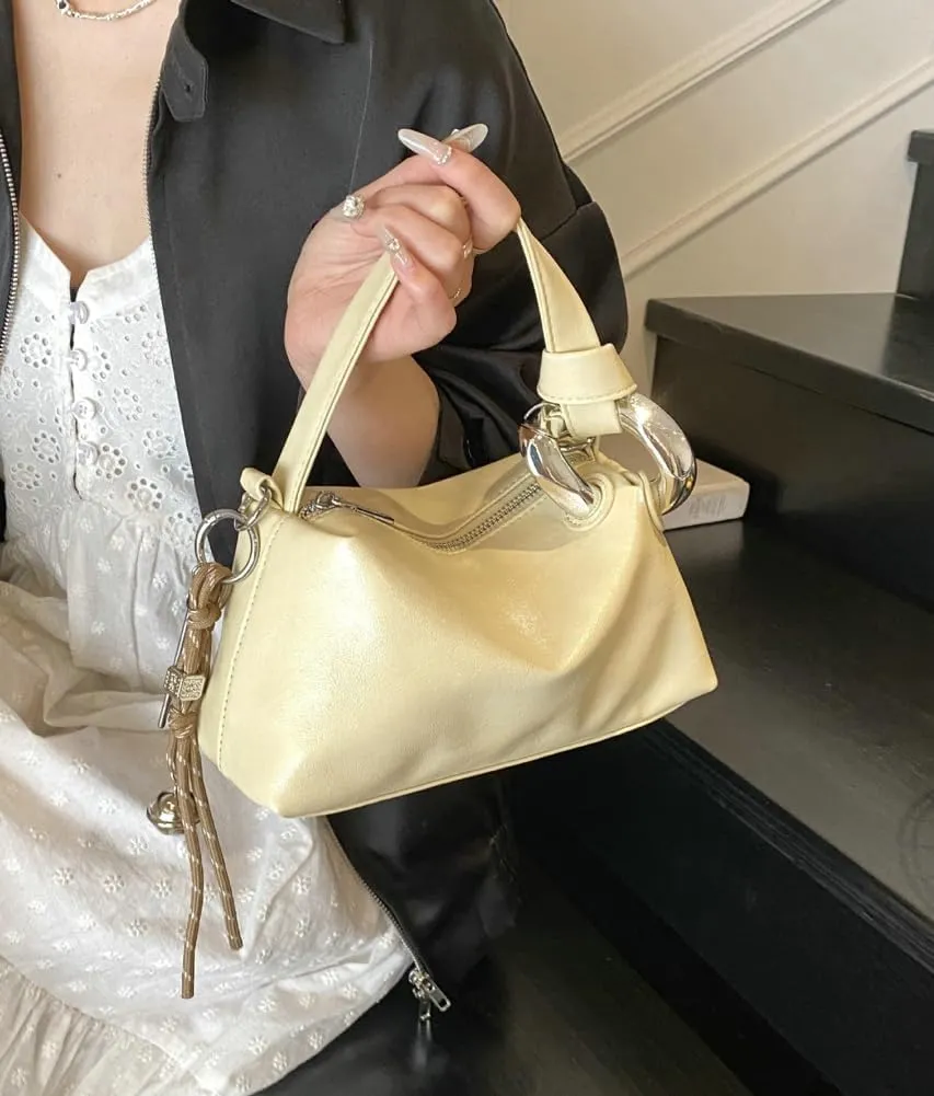 2025 Trendy Tote Bag Small Crossbody Handbag for Women Soft Leather Hobo Shoulder Bag Slouchy Top Handle Handbag Satchel