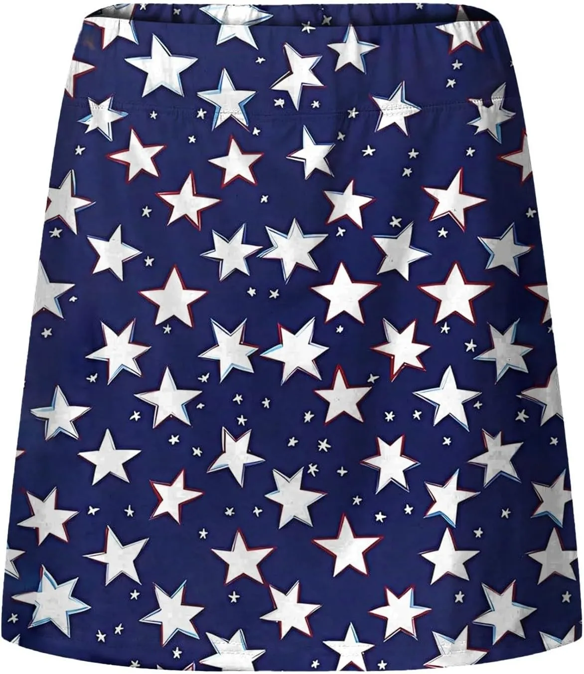 4th of July Skort Patriotic Skirts for Women merican Flag Tennis Skorts with High Waisted Flowy Summer Sport Skorts