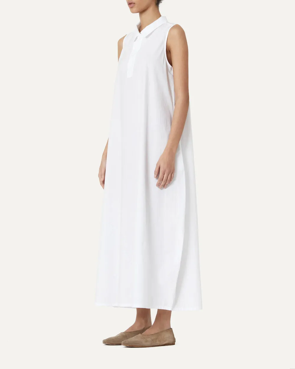Abito Felice Dress in White Stripe