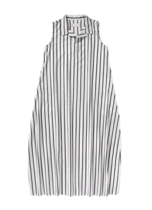 Abito Felice Dress in White Stripe