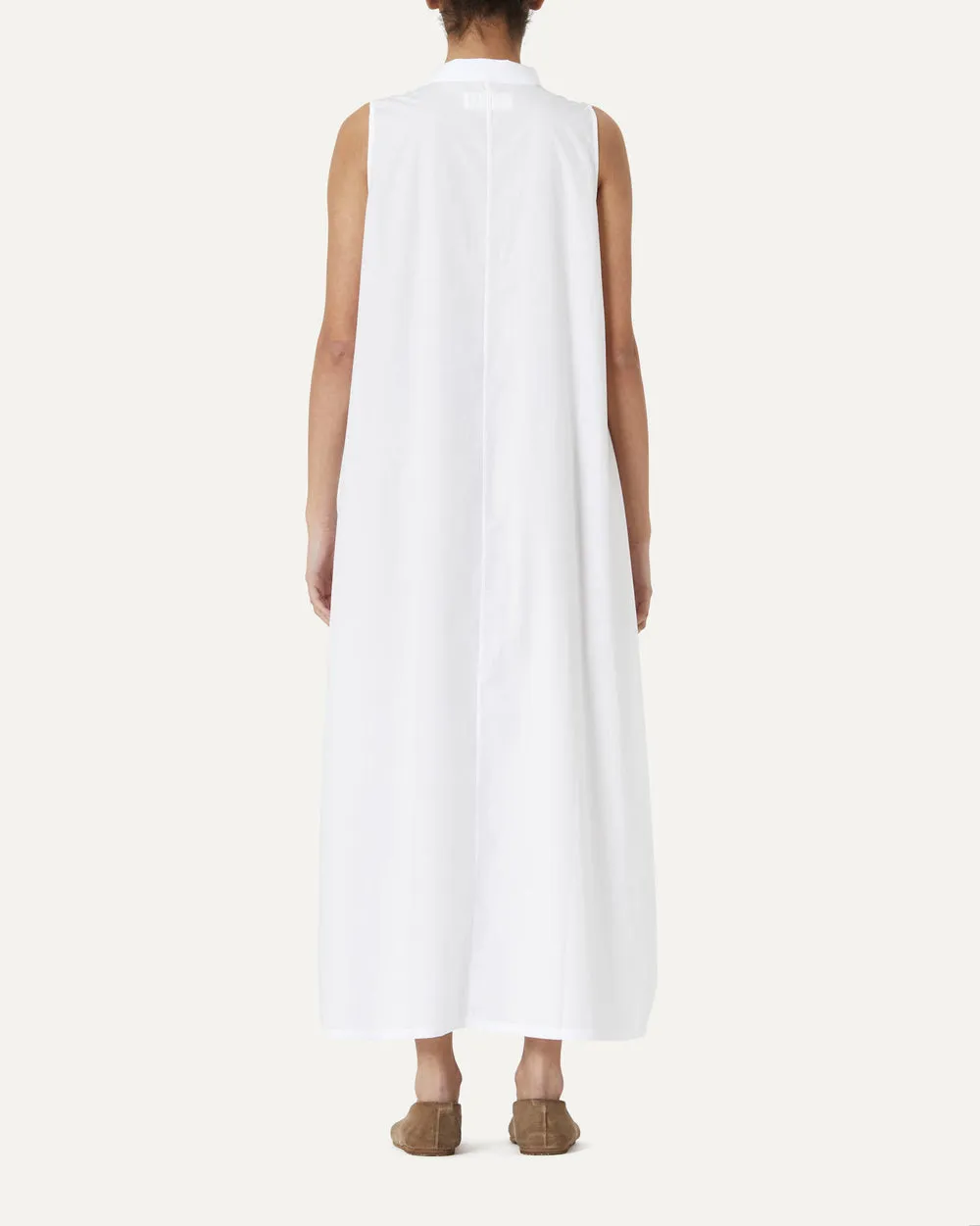Abito Felice Dress in White Stripe