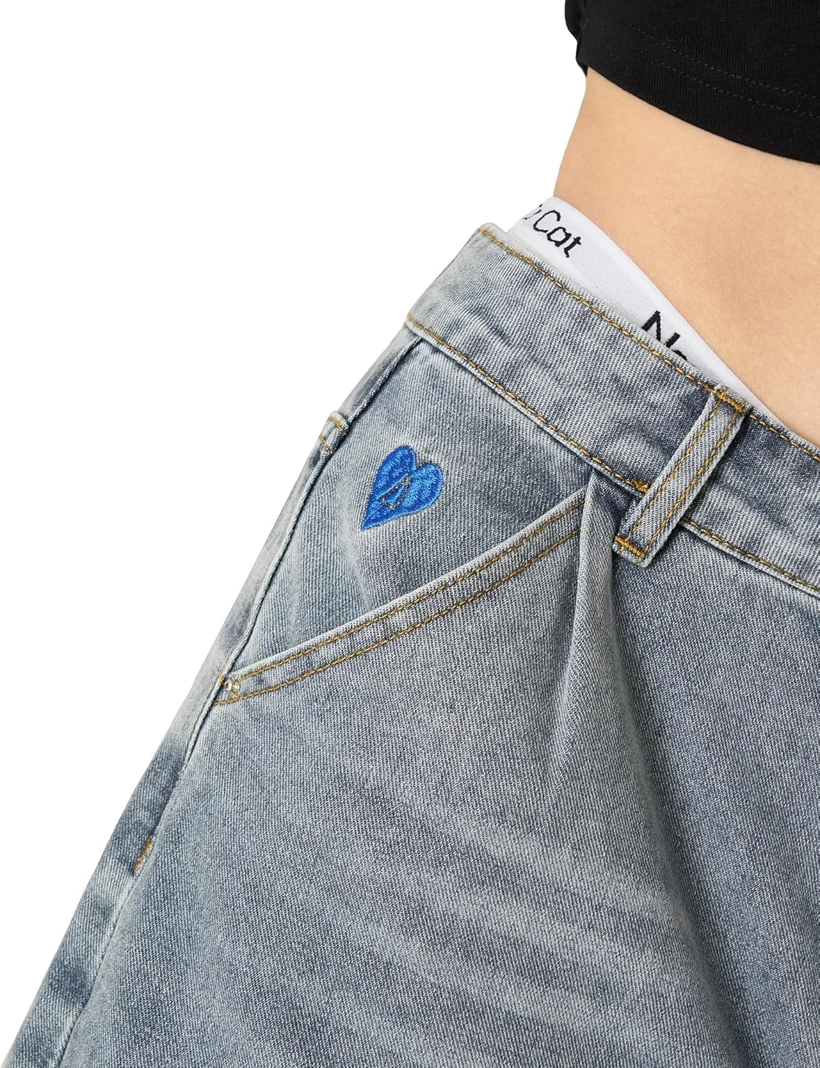 Aelfric Eden Washed Wrinkle Jorts Mens Denim Jean Short Casual Summer Knee Length Shorts Streetwear Trendy Outfits