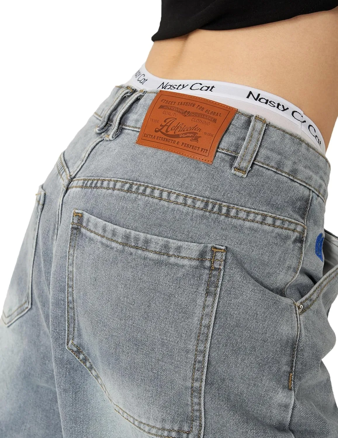 Aelfric Eden Washed Wrinkle Jorts Mens Denim Jean Short Casual Summer Knee Length Shorts Streetwear Trendy Outfits