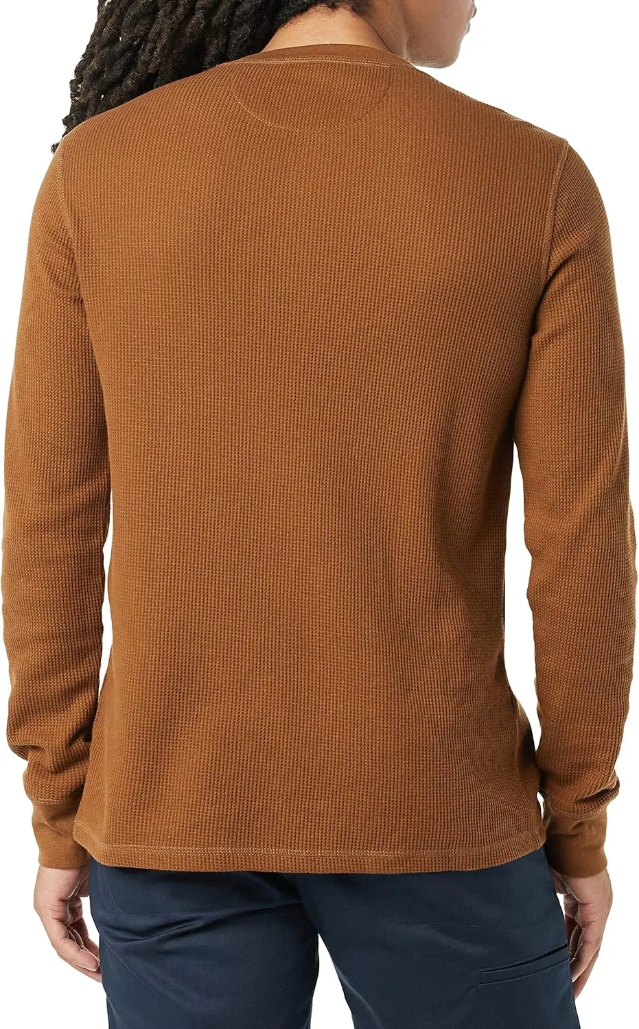 Amazon Essentials Henley Long Sleeve Shirts for Men, Regular-Fit Waffle