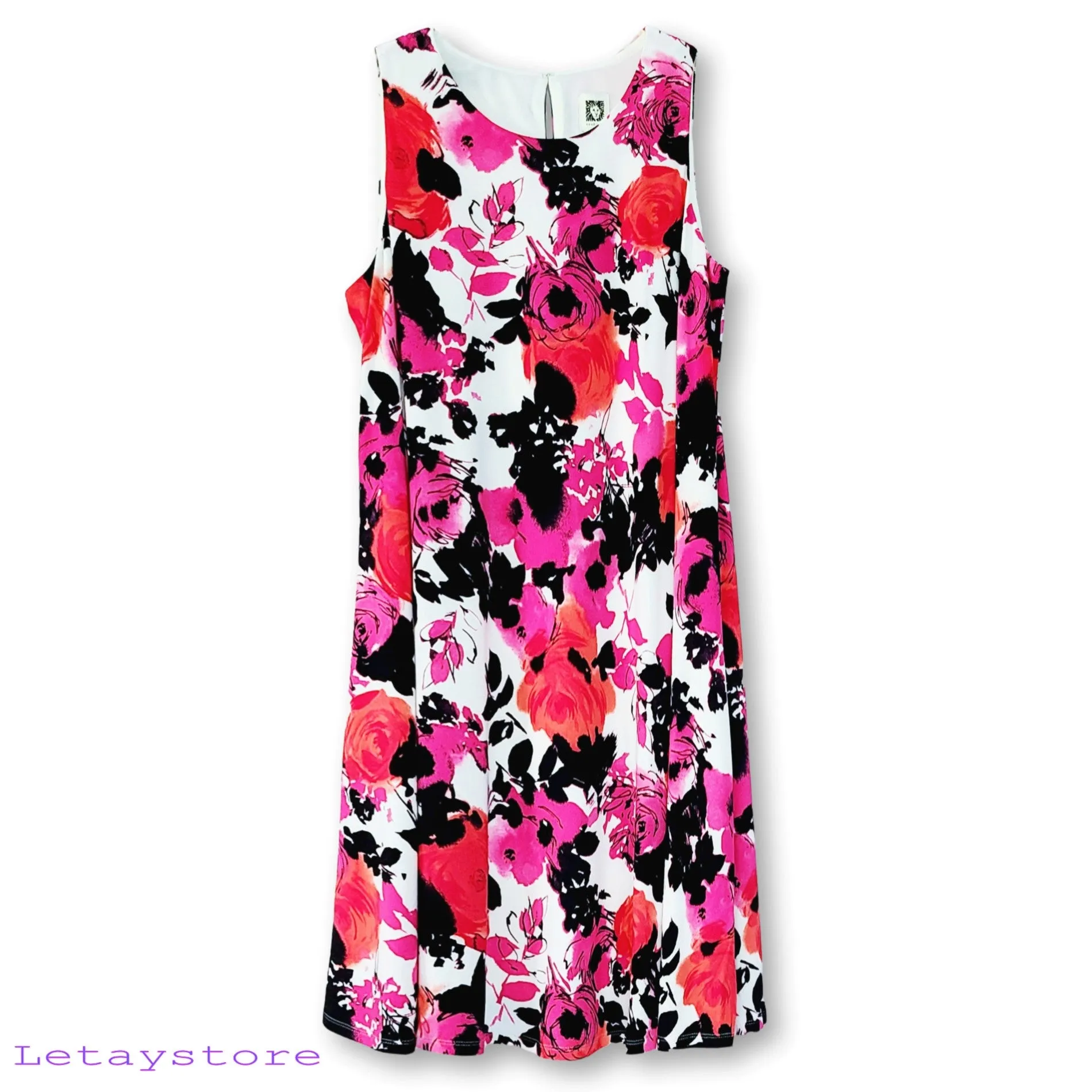 Anne Klein Gwen Floral Print Mini Dress
