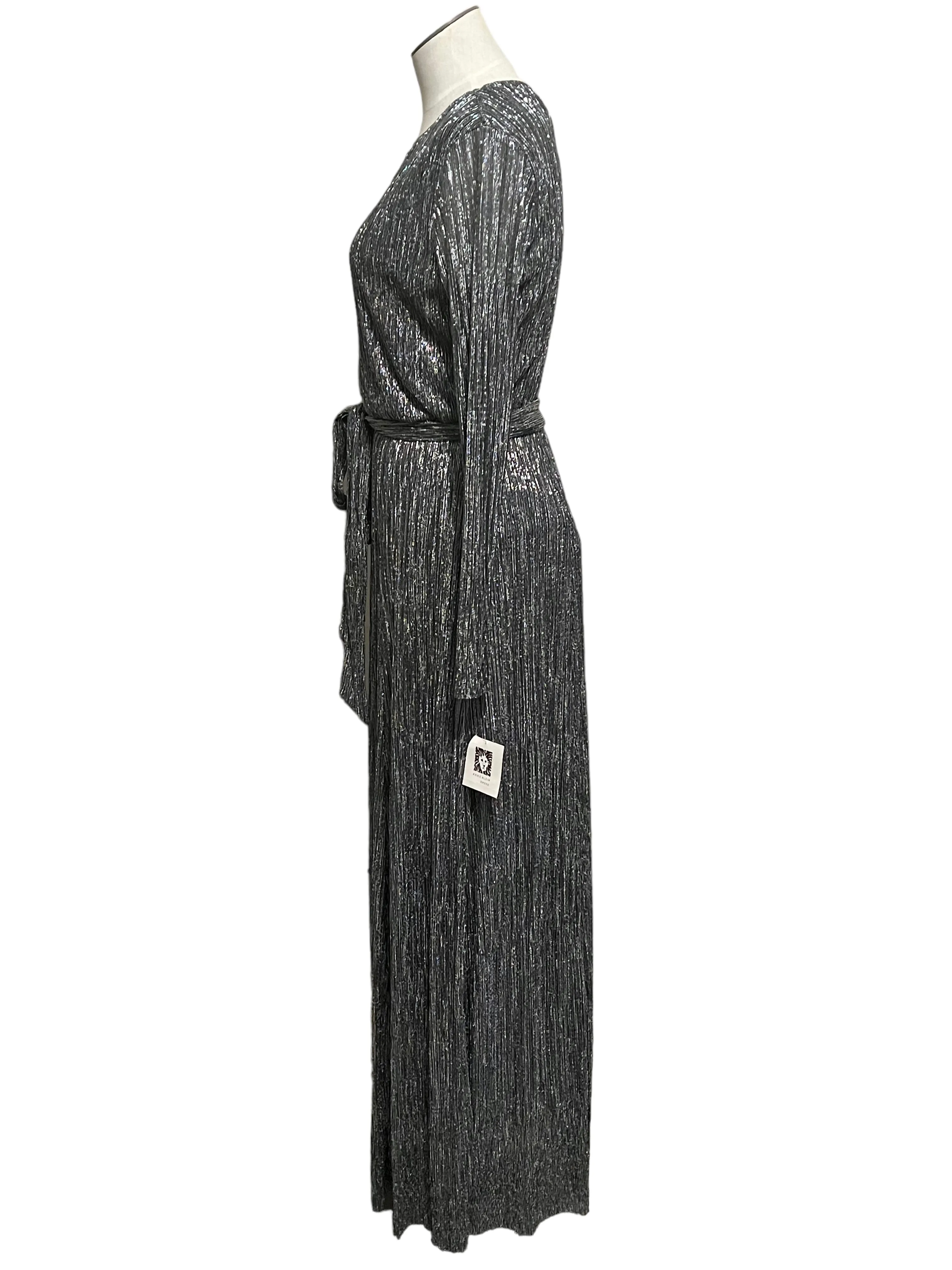 Anne Klein Size 6 Silver Metallic Gown