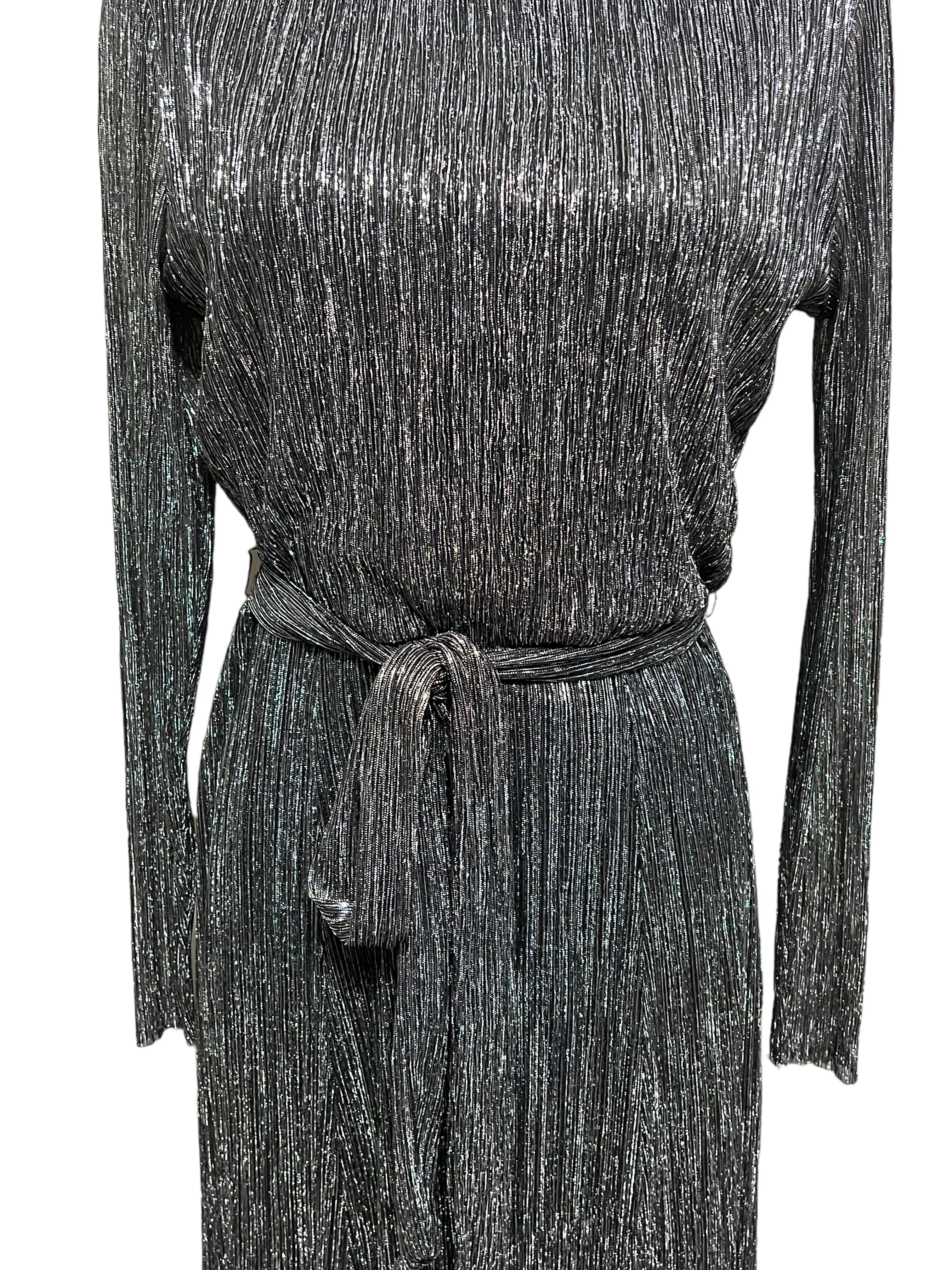 Anne Klein Size 6 Silver Metallic Gown