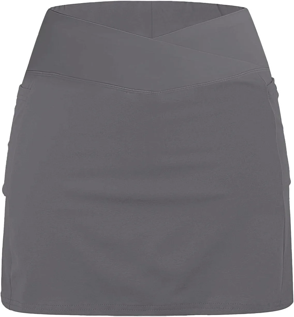 Athletic Skorts for Woman Elastic Cross Hight Waisted Tennis Yoga Shorts Skirts with Pockets Tummy Control Joggers