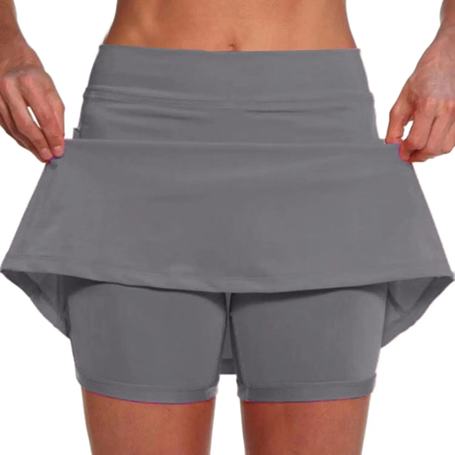 Athletic Skorts for Women Running Tennis Skirt with Shorts High Waist Tummy Control Skirts with Pocket Workout Skorts