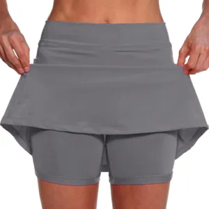 Athletic Skorts for Women Running Tennis Skirt with Shorts High Waist Tummy Control Skirts with Pocket Workout Skorts
