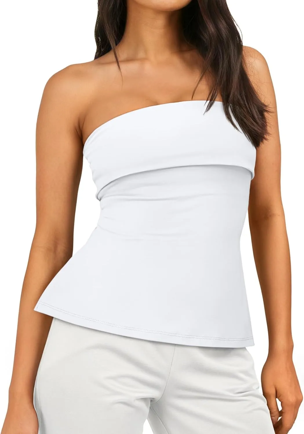 AUTOMET Going Out Tube Tops for Women 2025 Trendy Summer Off Shoulder Backless Cute Work Shirts Vacation Top Y2k Outfits