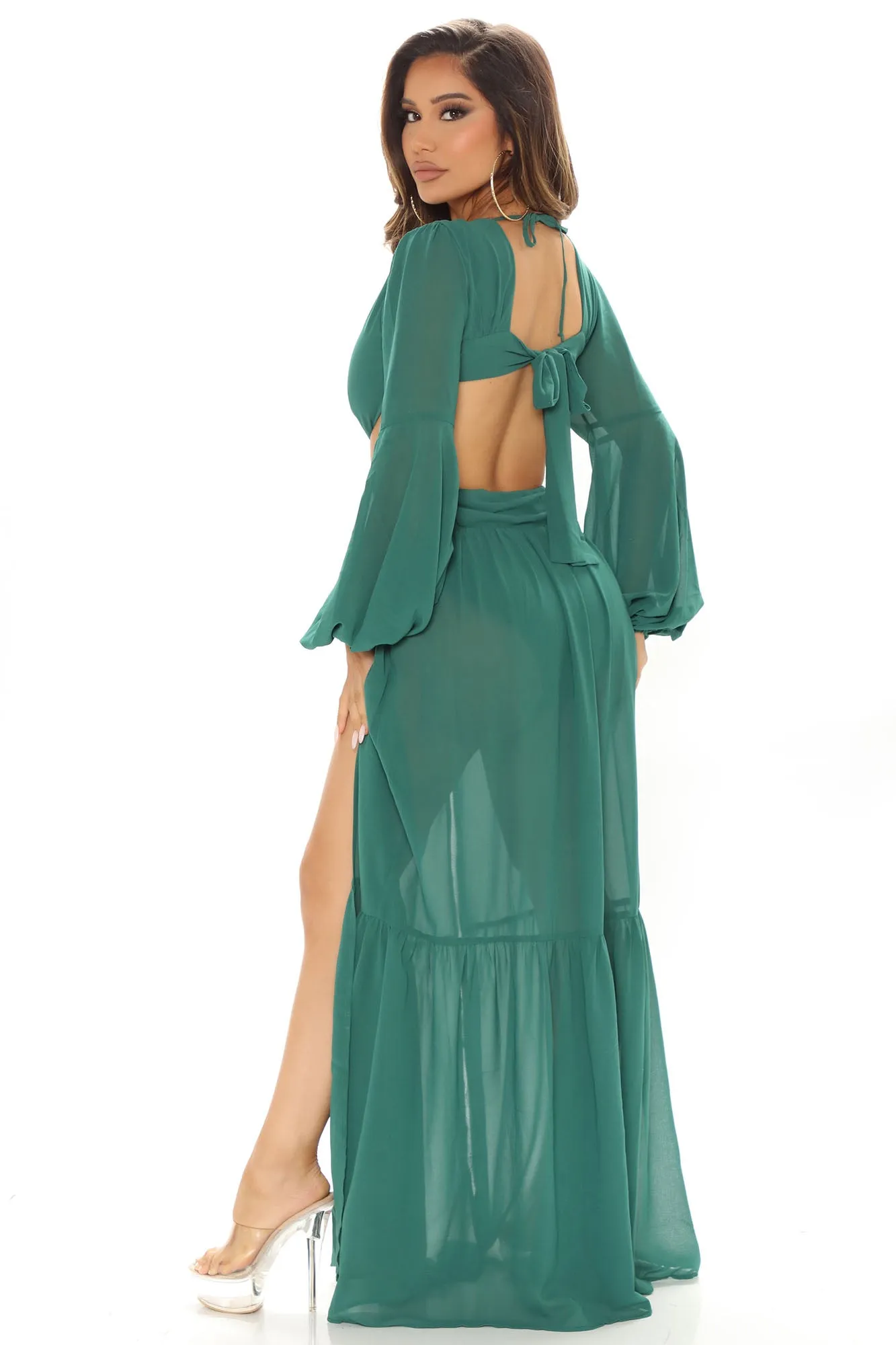 Bali Sunset Maxi Dress - Hunter