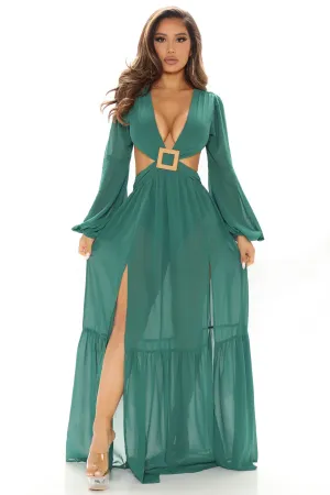Bali Sunset Maxi Dress - Hunter