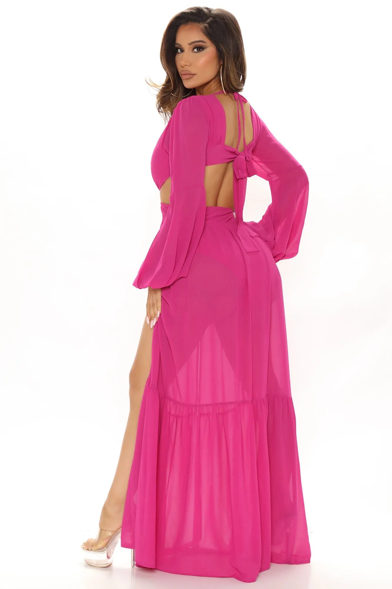 Bali Sunset Maxi Dress - Magenta