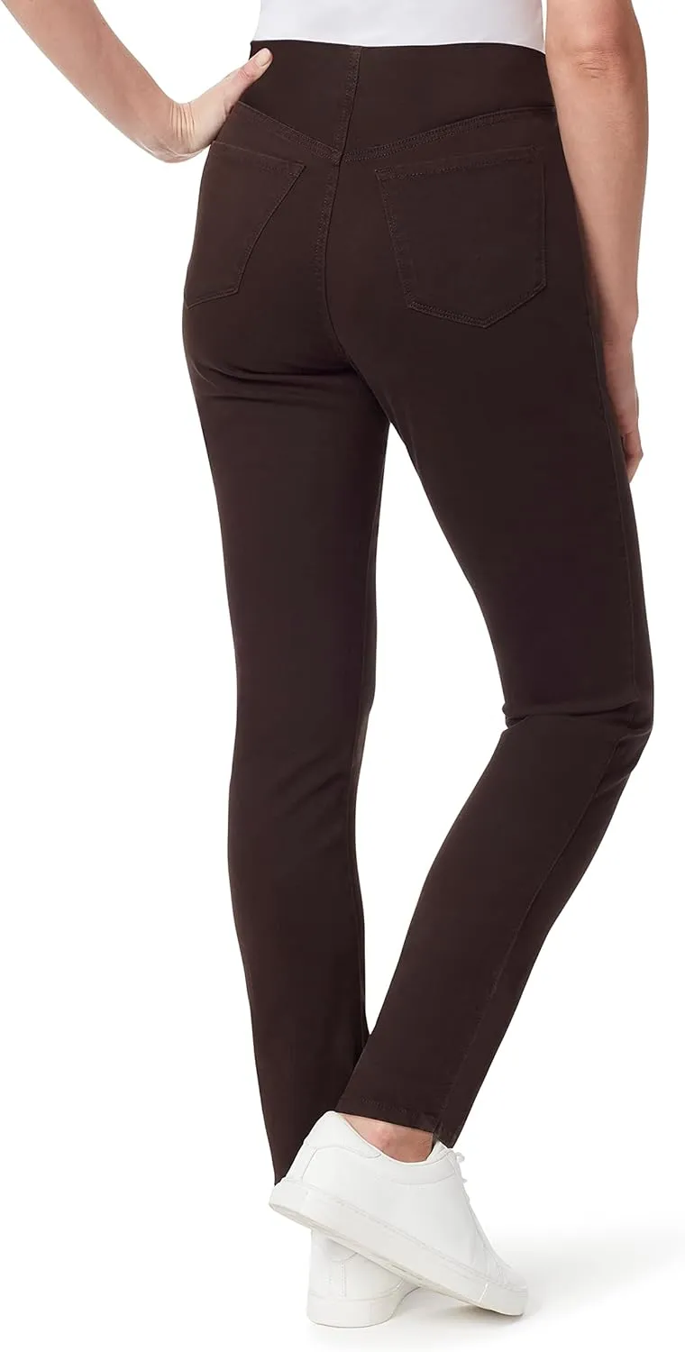 Bandolino Women's Tessa Tummy Control Pull on Slim Straight Jean