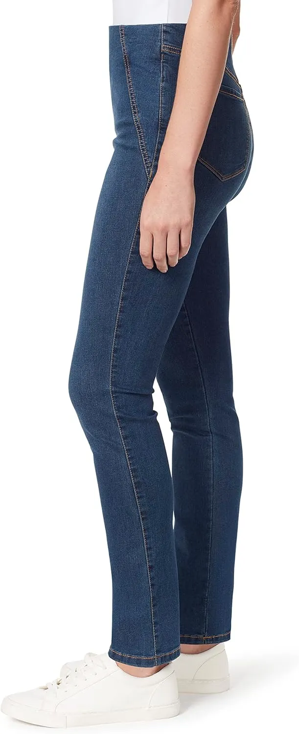 Bandolino Women's Tessa Tummy Control Pull on Slim Straight Jean