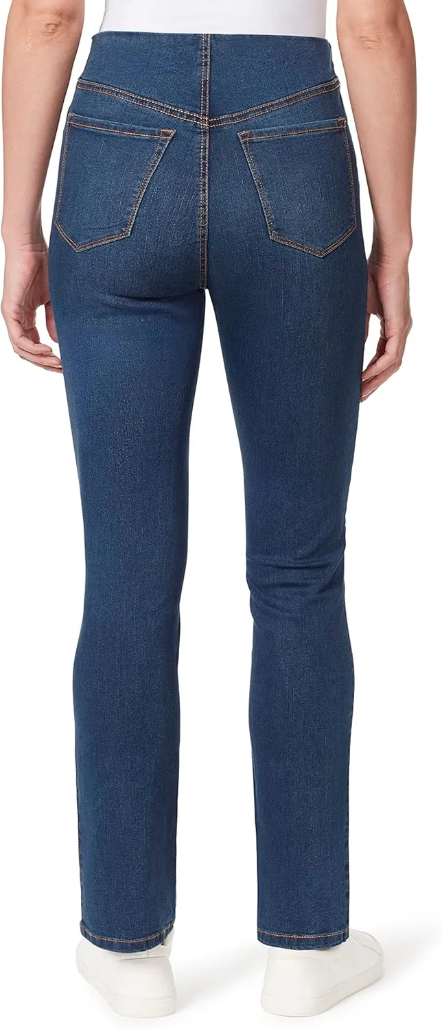 Bandolino Women's Tessa Tummy Control Pull on Slim Straight Jean