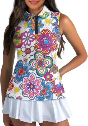 Biyejit Sleeveless Golf Shirts for Women Lightweight Casual V Neck 1/4 Zip Up Tank Top Tennis Shirts for Women Plus Size