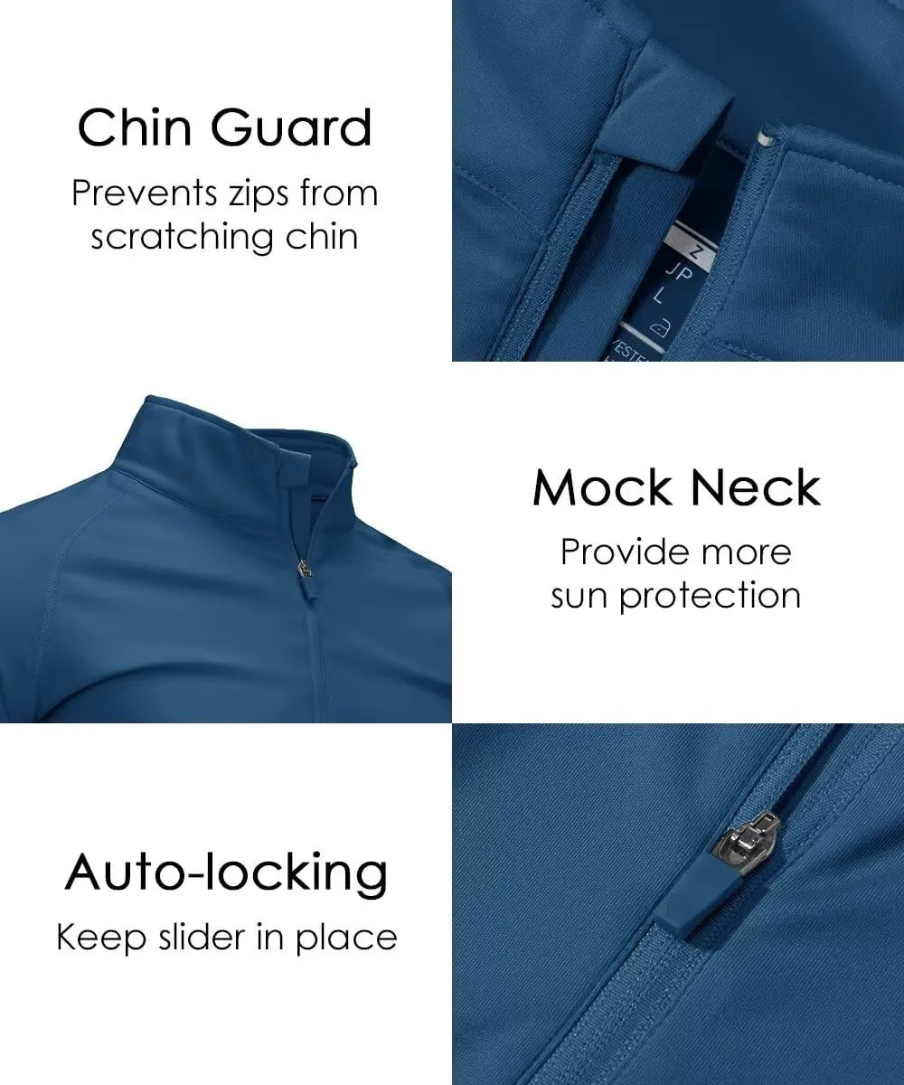 Boladeci Men's UPF 50  Sun Shirts 1/4 Zip Long Sleeve SPF UV Protection Lightweight Quick Dry Quarter Zip Golf Shirts