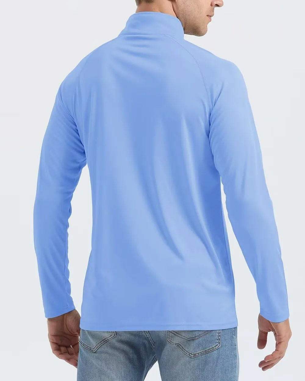 Boladeci Men's UPF 50  Sun Shirts 1/4 Zip Long Sleeve SPF UV Protection Lightweight Quick Dry Quarter Zip Golf Shirts
