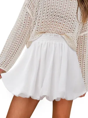 Bubble Skirt for Women Boho High Waisted Ruffled Cute Casual Dressy Mini Summer Going Out Bloomer Skater Outfit