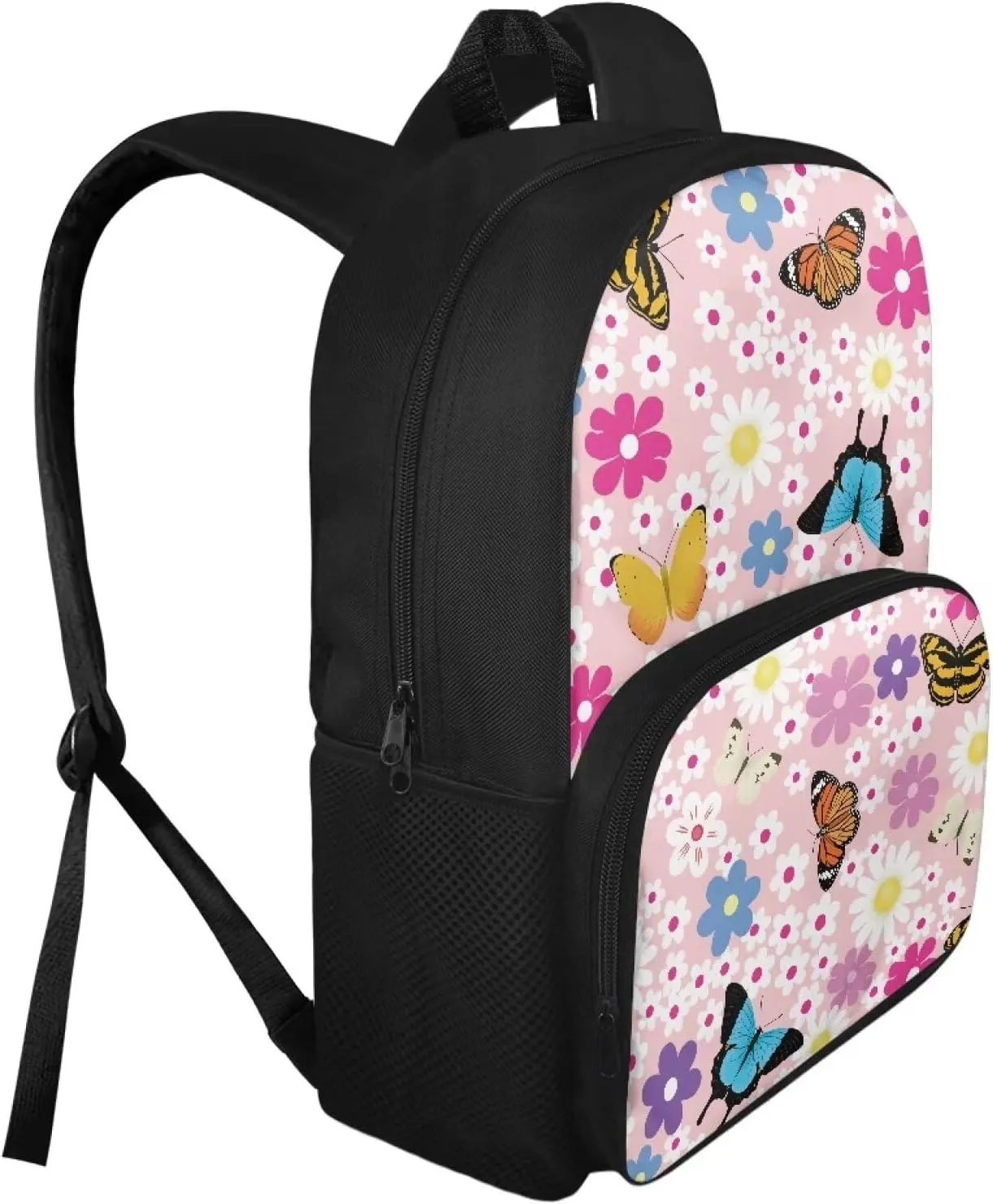 Butterfly Daisy Girls Cute Schoolbag Bookbag for Elementary School Backpack for Teenagers Large Casual Daypacks Rucksack for Middle School Kids Backpack Lightweight Laptop Bag for College