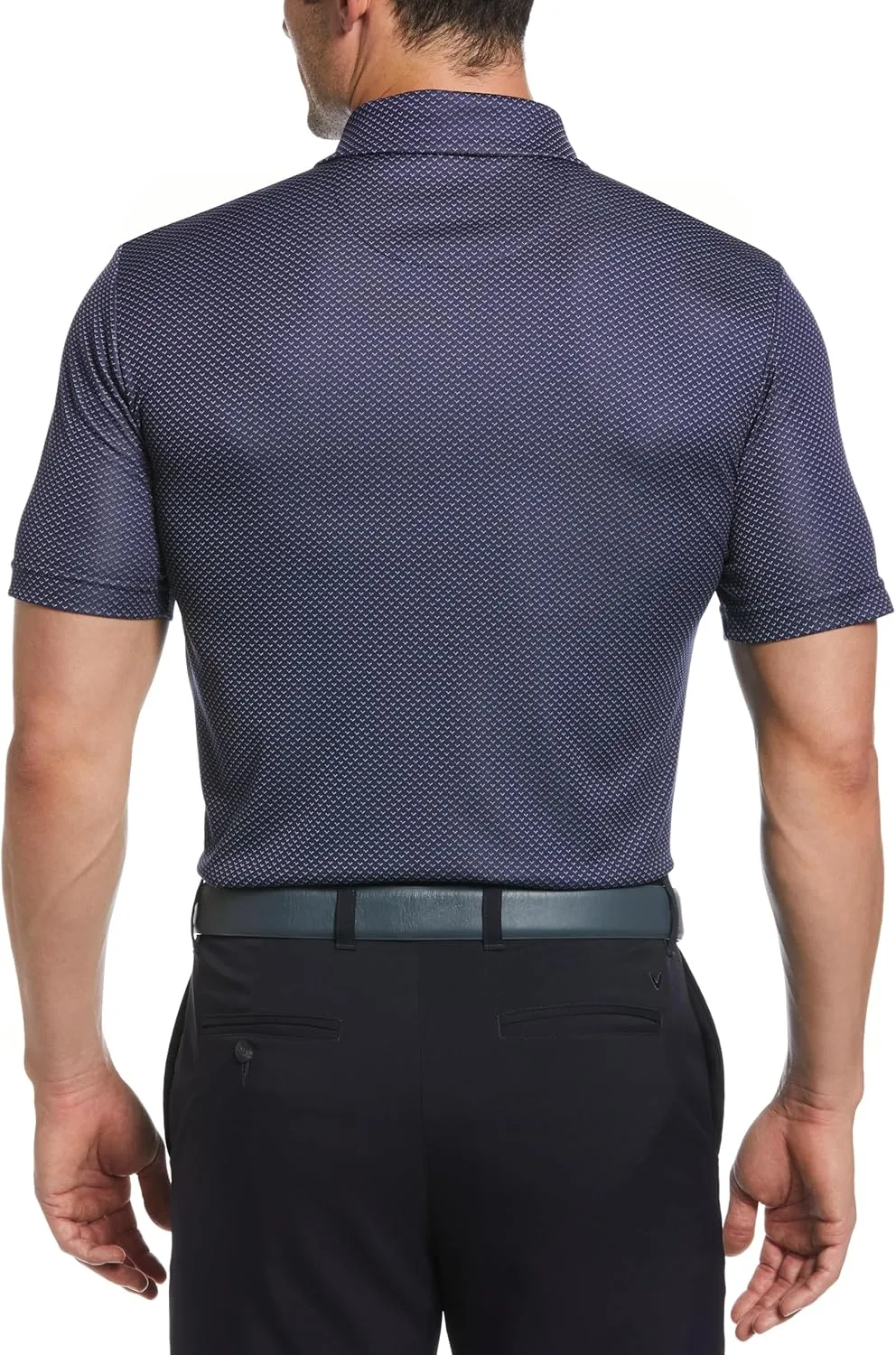 Callaway Men's Pro Spin Chevron Jacquard Short Sleeve Golf Polo Shirt, Moisture-Wicking, Durable Textured Fabric
