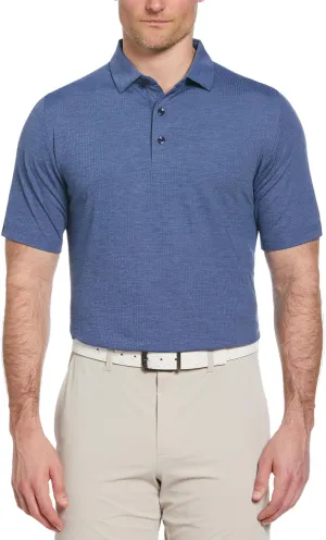 Callaway Men's Ventilated Classic Jacquard Short Sleeve Golf Polo, Stretch Seams, Moisture-Wicking (Available in Big & Tall)