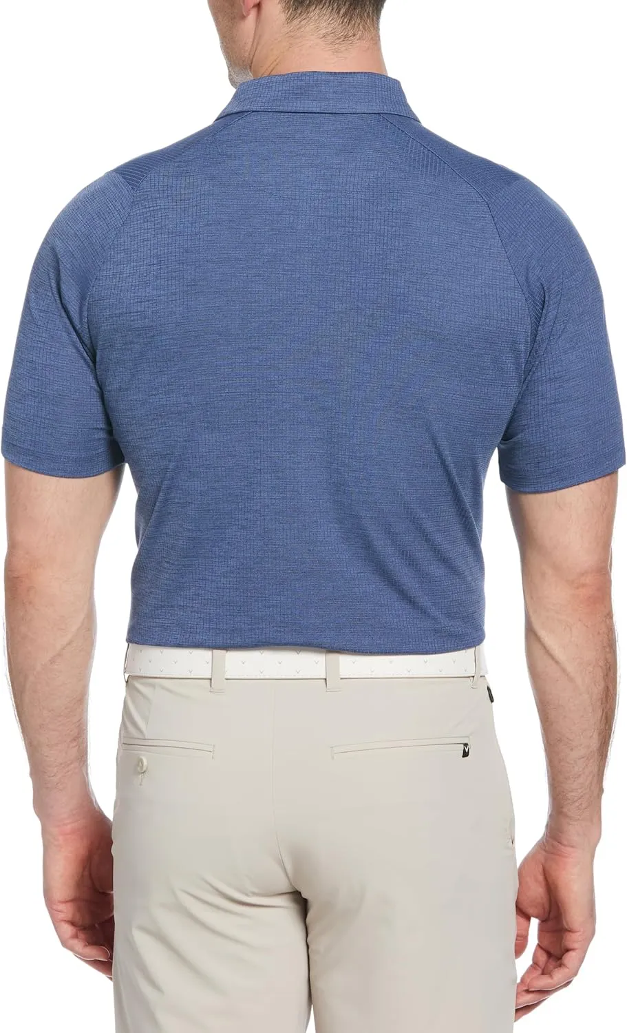 Callaway Men's Ventilated Classic Jacquard Short Sleeve Golf Polo, Stretch Seams, Moisture-Wicking (Available in Big & Tall)