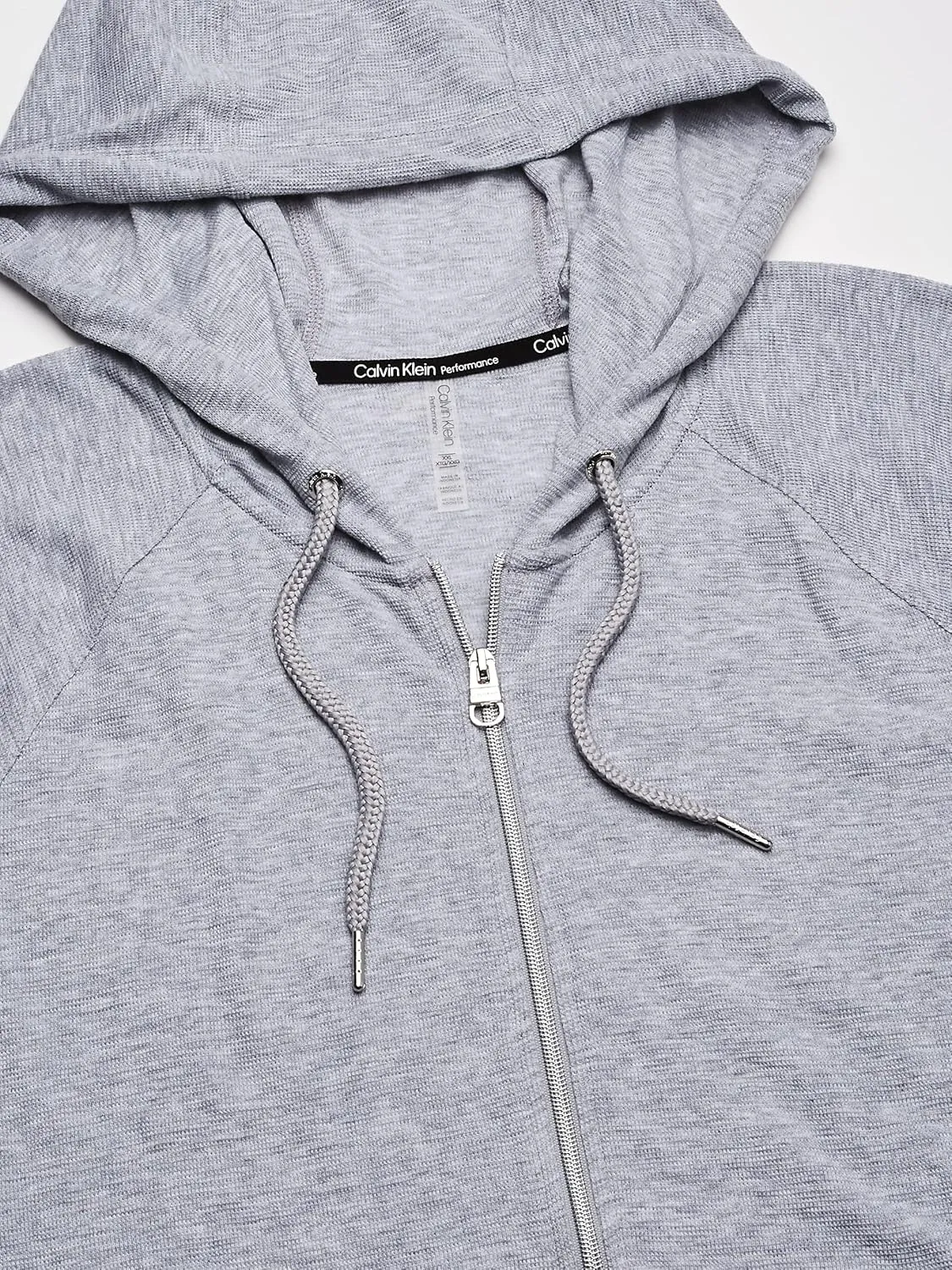 Calvin Klein Women's Premium Performance Ruched Long Sleeve Zip Up Hoodie (Standard and Plus)