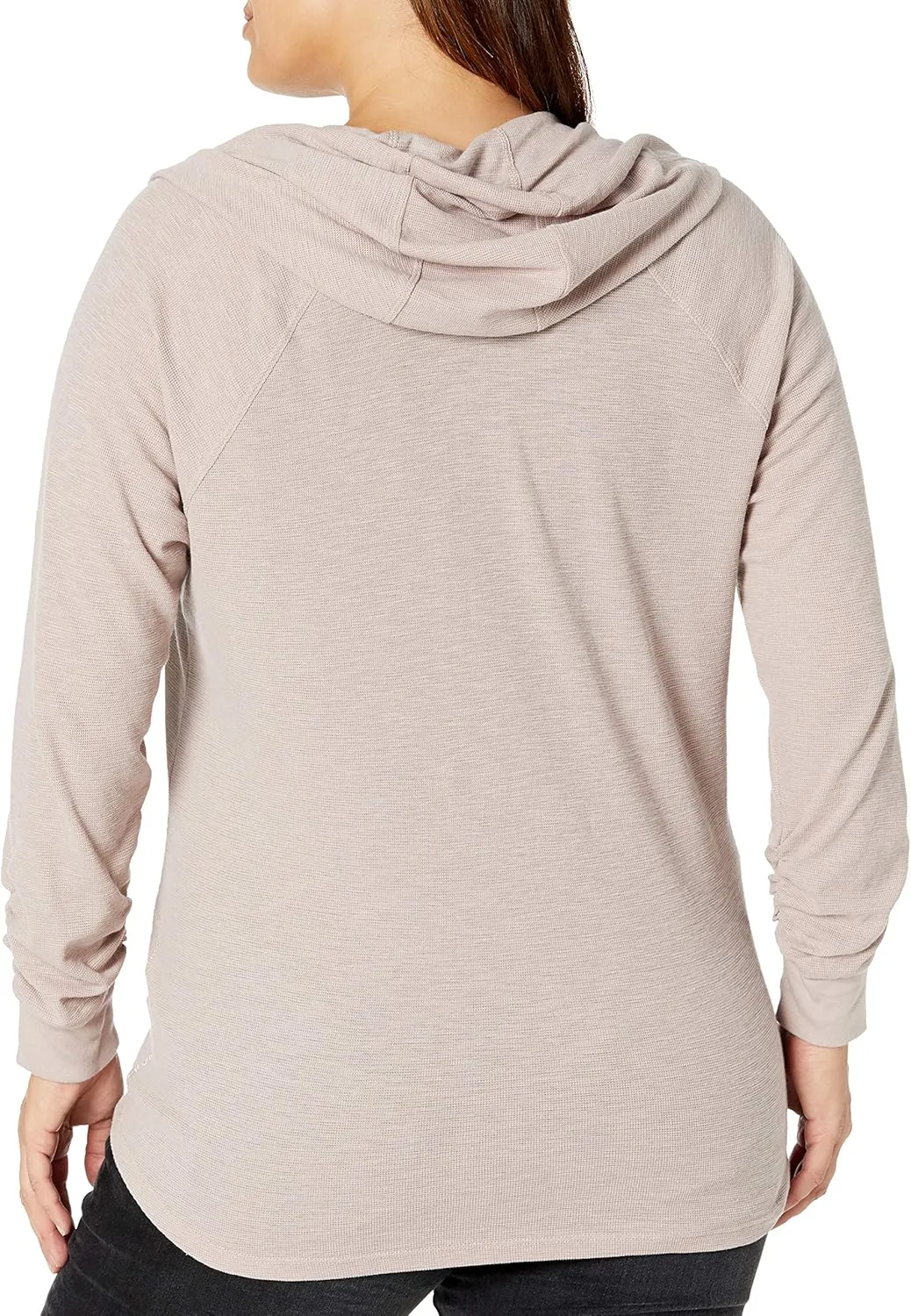 Calvin Klein Women's Premium Performance Ruched Long Sleeve Zip Up Hoodie (Standard and Plus)