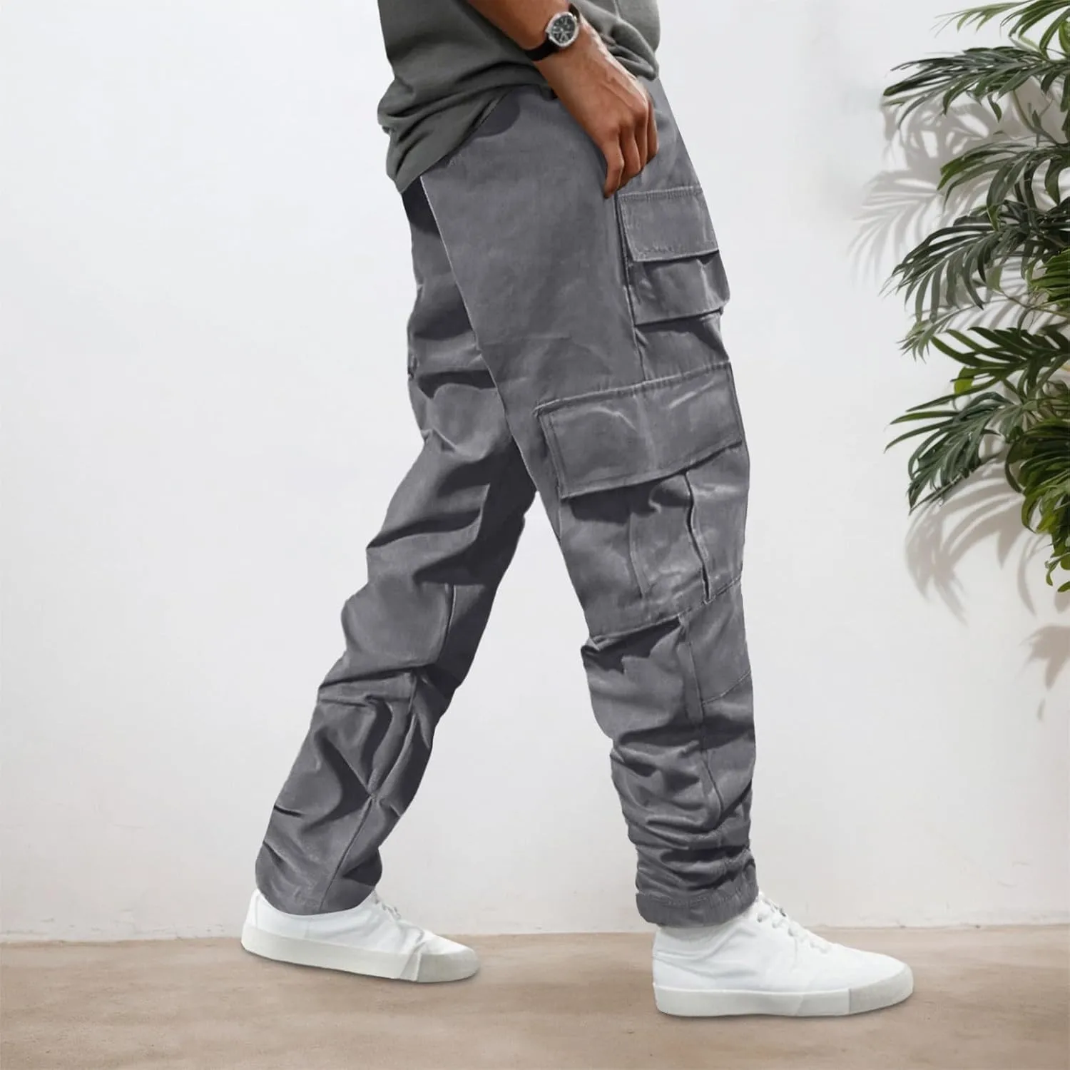 Chinos Pants Men Jeans Work Tactical Joggers Skinny Slim Fit Body Stretch Regular Fit Cargo Joggers Football Yoga