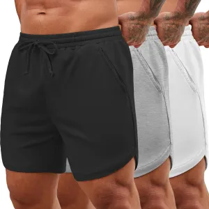 COOFANDY Mens 2 Pack Gym Workout Shorts Muscle Fit Lightweight Training Pants Bodybuilding Sports Jogger with Pockets