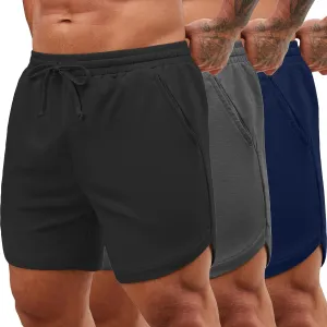 COOFANDY Mens 2 Pack Gym Workout Shorts Muscle Fit Lightweight Training Pants Bodybuilding Sports Jogger with Pockets