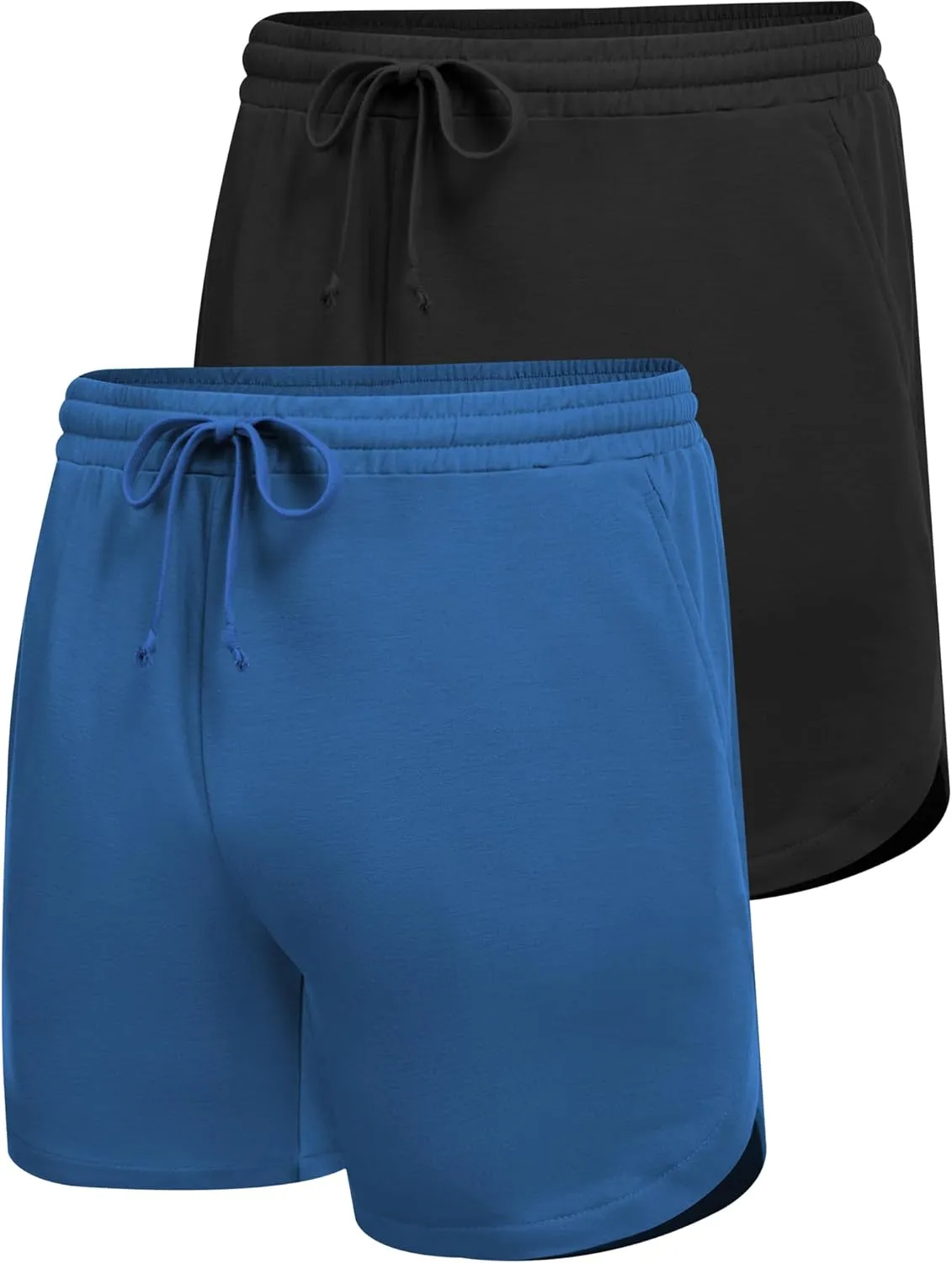 COOFANDY Mens 2 Pack Gym Workout Shorts Muscle Fit Lightweight Training Pants Bodybuilding Sports Jogger with Pockets