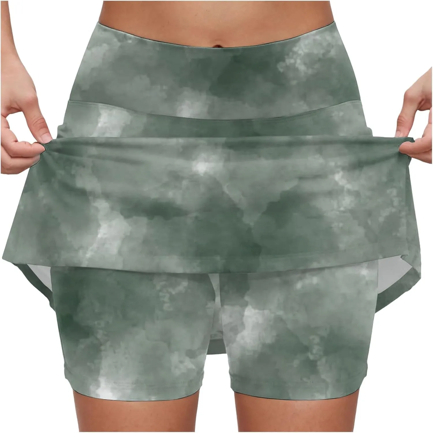 cooki Women's Mini Tennis Skirt 2025 Athletic Cute High Waisted Tie Dye Golf Skorts Summer Casual Lightweight Workout Shorts