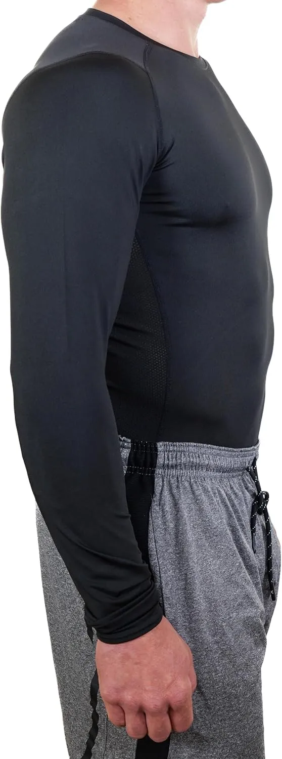Core Tight Pro Men's Long Sleeve Compression Shirt Athletic Base Layer for Performance Workouts