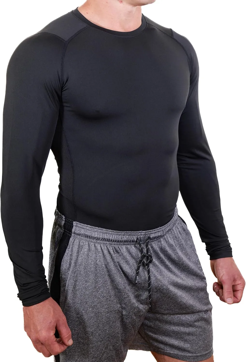 Core Tight Pro Men's Long Sleeve Compression Shirt Athletic Base Layer for Performance Workouts