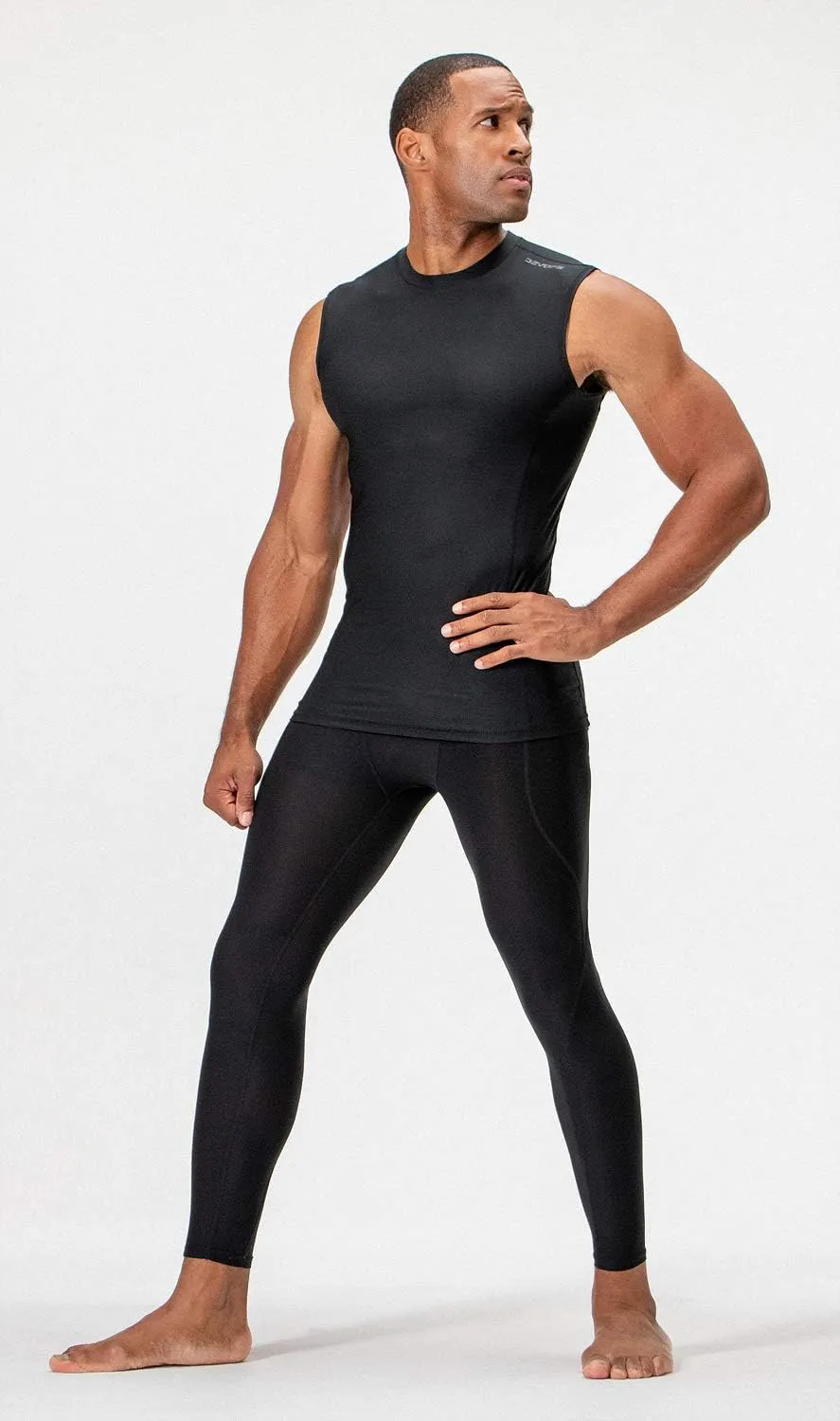 DEVOPS 3 Pack Men's Athletic Compression Shirts Sleeveless