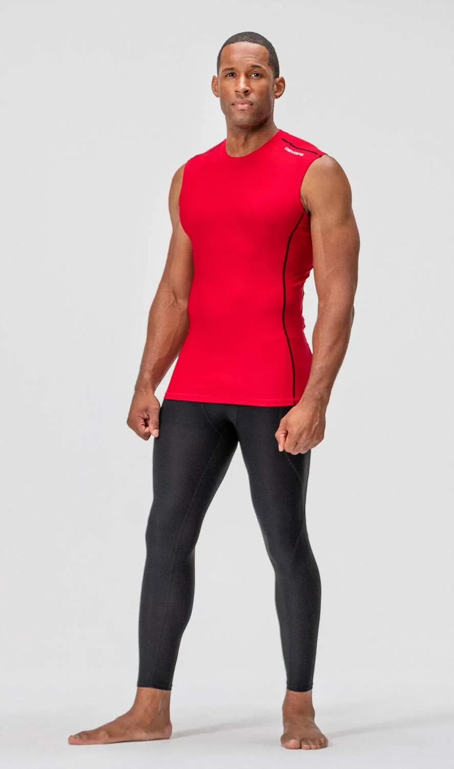 DEVOPS 3 Pack Men's Athletic Compression Shirts Sleeveless