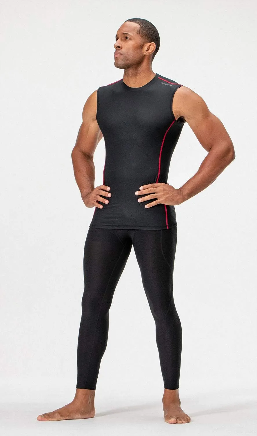 DEVOPS 3 Pack Men's Athletic Compression Shirts Sleeveless