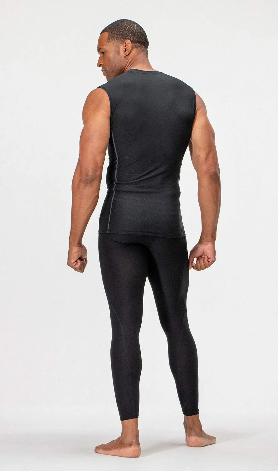 DEVOPS 3 Pack Men's Athletic Compression Shirts Sleeveless