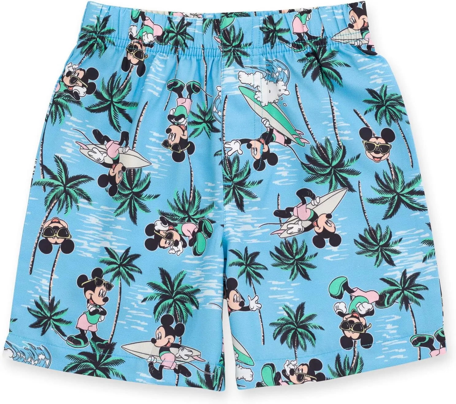 Disney Mickey Mouse Minnie Mouse Hawaiian Button Down Shirt and Shorts Outfit Set Toddler to Big Kid Sizes (2T - 14-16)