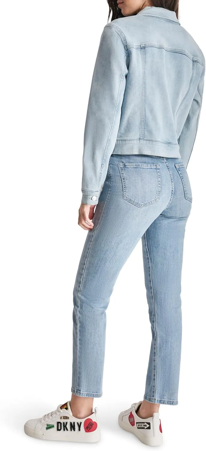 DKNY Women's Denim Fashionable Cropped Jeans Jacket